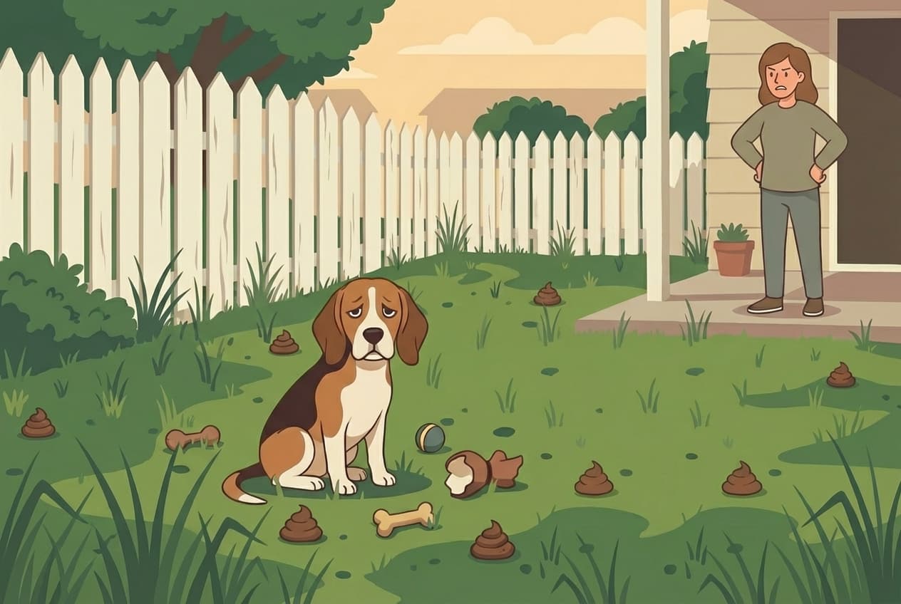 Pet owner with clean yard